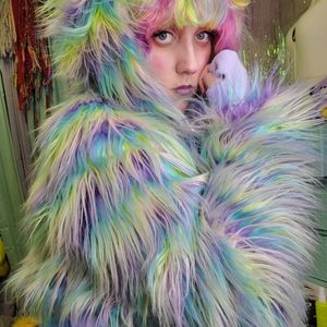 Sugar thrillz Pastel pixie garden fur jacket